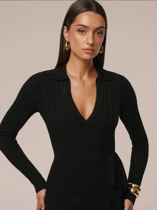 NWT JLUXLABEL Black Emma Knit Maxi Dress (S) - Picture 2 of 9